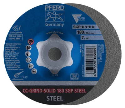 Produktbild von PFERD CC-GRIND grinding discs SOLID SGP STEEL, 18 cm, 10 Stück(e)