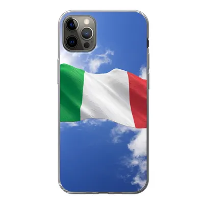 Produktbild von MuchoWow® Handyhülle Schutzhülle Hülle für iPhone 13 Pro Max Die Flagge Italiens weht am Himmel Silikon Softcase Handy Hülle - Mobiltelefon