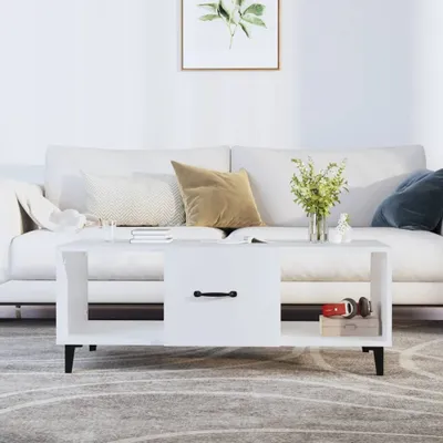 Produktbild von "2026 Promotion" Couchtisch Wohnzimmer - Kaffeetisch - Weiß - 102x50x40 cm Holzwerkstoff - Sofatisch CC27628