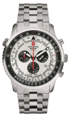 Produktbild von Swiss Alpine Military by Grovana 7078.9132 Chrono silber Herren Uhr NEU