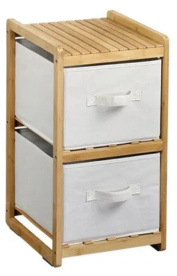 Produktbild von Regal mit 2 Boxen, Bambus,