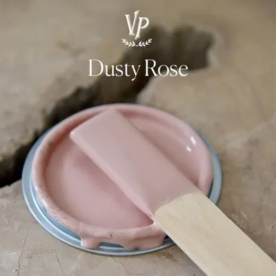 Produktbild von Mat Natural Vintage Paint Kreidefarbe – Möbelfarbe Matt | Wasserbasiert VOC-arm EN 71-3 EU Ecolabel | 65+ Farben | Shabby Chic & Vintage Look - 200 ml - Dusty Rose
