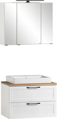Produktbild von Badezimmer-Set >Lyon< (2-tlg.) in weiß - 80x195x47cm (BxHxT)