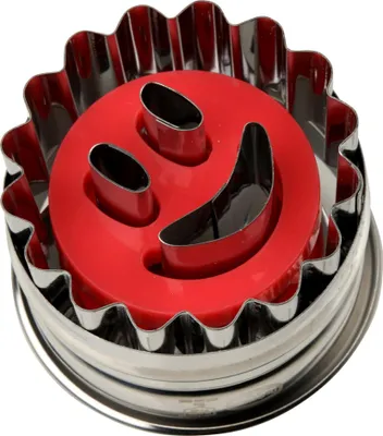 Ausstechform Smiley Ø 5 cm, Edelstahl, spülmaschinengeeignet