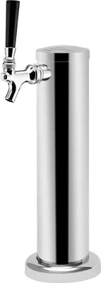 Produktbild von Zapfturm Set - Bierzapfsäule 1-leitig - Edelstahl - Mit Zapfhahn & Griff - Für Kegerator Heimbar Kneipe - Silber