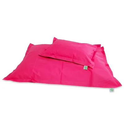 Produktbild von Green Bean® 2er Set SQUARE XXL Sitzsack + BeBi Sitzsack - mit EPS Perlen Füllung & waschbarem, abnehmbarem Bezug für Kinder & Erwachsene - Pink