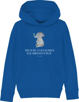 Produktbild von Mr. & Mrs. Panda Kinderpullover Elefant Biene 9-11 Jahre (134/146) - Royal Blue - Geschenk, Lustige Sprüche, Hoodie, Pulli, Jahrestag, Hoody, Liebesspruch, Liebe