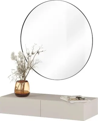 Zdjęcie produktu dla Toaletka wisząca JUKON 2S kaszmirowa z lustrem LED 80cm