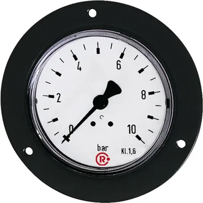 Produktbild von Riegler Standardmanometer, Frontring schwarz, G 1/8 hinten, 0-40,0 bar, Ø 40