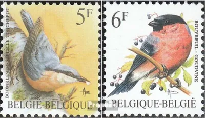 Produktbild von Briefmarken Belgien 1988 Mi 2346x-2347x (kompl.Ausg.) normales Papier postfrisch Vögel