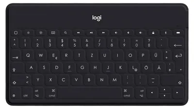 Produktbild von Logitech 920-006704, QWERTZ, Deutsch, Keys-To-Go mit iOS-Sondertasten Funktioniert mit allen iOS-Geräten einschließlich iPad, iPhone..., Schwarz, Weiß, Bluetooth-Verbindung, Kabellos