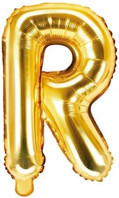 Produktbild von Folienballon Buchstabe "R", 35cm, gold, 1 Stk.