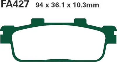 Image de Plaquettes de frein arrière pour SYM HD2 125 DD CBS, année de fabrication 2016-2017, plaquettes de frein EBC - Neuf