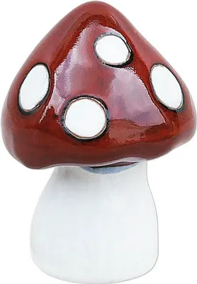 Produktbild von Dekofigur Pilz Lafiora H 10,5 cm Keramik rot weiß