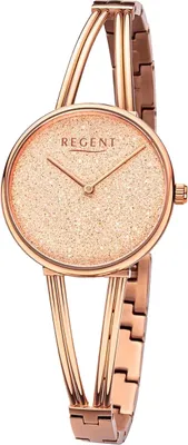 Produktbild von Regent Armbanduhr Damen Metall Analog Uhr rosegold Metallarmband URBA681