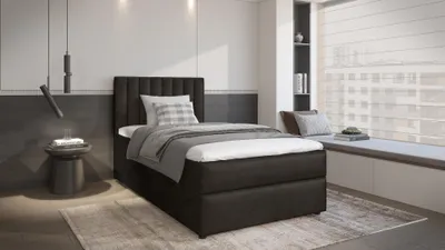 Obrázek produktu pro Americká jednolůžková postel 100x200 KAIVA 2 - černá