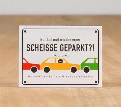 Obrázok produktu pre SCHEISSE GEPARKT - Samolepky na čelné sklo