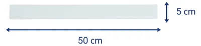Produktbild von MAUL Metallleiste MAULstandard Stahlblech Metall selbstklebend 50 x 5 x 0.15 cm weiß