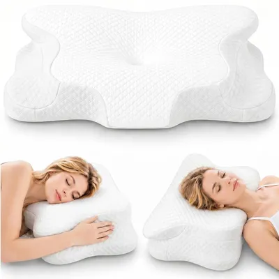 Immagine prodotto di Cuscino ergonomico per il collo Flowen - Supporto in memory foam per un sonno confortevole