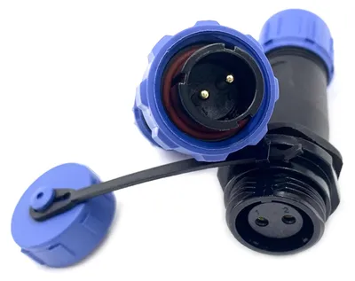 SP13 2-poliger wasserdichter Stecker, männlich+weiblich, IP68, 250V 13A