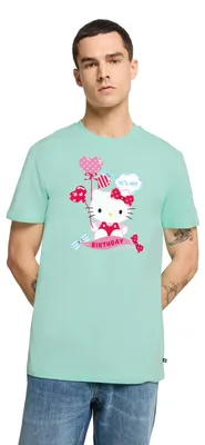 Produktbild von Spreadshirt Hello Kitty Mit Ballons Mein Geburtstag Männer Premium T-Shirt, 4XL, Mint