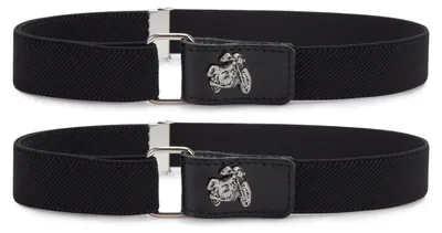 Produktbild von Ladeheid 2x Jungen Gürtel Elastik-Gürtel 1-6 Jahre 34-65 cm P15S (Schwarz/Motorrad, 62 cm x 2,5 cm)