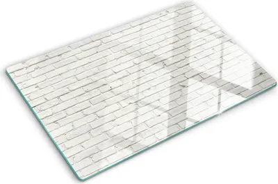 Produktbild von Tulup Glas Herdabdeckplatte - 80x52 cm - Glaskeramikkochfeld-Abdeckung Spritzschutz Glasabdeckplatte - Einteilig - Kunst: Modern & Klassisch - Backsteinmauer - Weiß