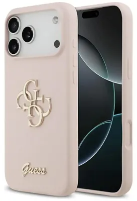 Obrázek produktu pro Etui Guess Silicone Big 4G Script Do Iphone 17 Pro Max Różowy