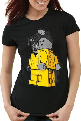 Produktbild von style3 Brick Bad T-Shirt Damen white meth walter crystal breaking tv serie, Farbe:Schwarz, Größe:L