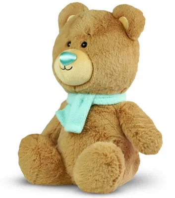 Zdjęcie produktu dla Pluszowy miś Plush Scarves Animals, 25 cm, beżowy z zielonym nosem