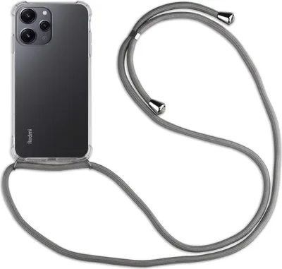 Produktbild von Handykette für Xiaomi Redmi 12 Handyhülle mit Band Case Hülle mit Kordel Hand Grau