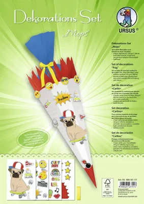 Produktbild von Ursus DEKO-SET SCHULTÜTE EASY LINE "MOPS"