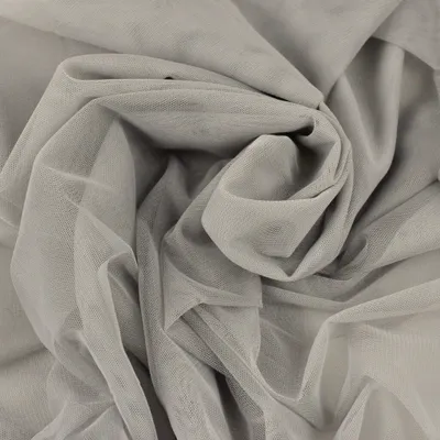 Produktbild von Tüll Bekleidungsstoff weich - grau-beige
