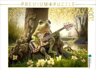 Produktbild von CALVENDO Puzzle Ein Motiv aus dem Kalender Frosch Konzert | 2000 Teile Lege-Größe 90x67cm Foto-Puzzle für glückliche Stunden