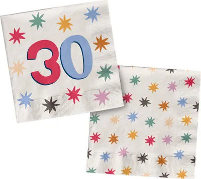 Produktbild von 20 Servietten Happy Birthday Starbust 30