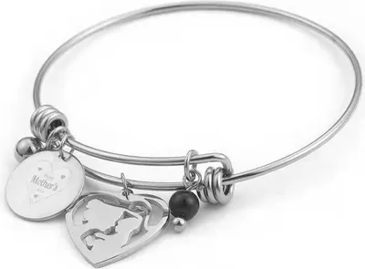 Image de Bracelet Mother Argenté - Cadeau Idéal pour la Fête des Mères KP15176