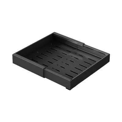 Image de Organisateur d'armoire extensible tiroirs extensibles résistants tiroir télescopique panier coulissant armoire de cuisine panier de rangement réglable noir S