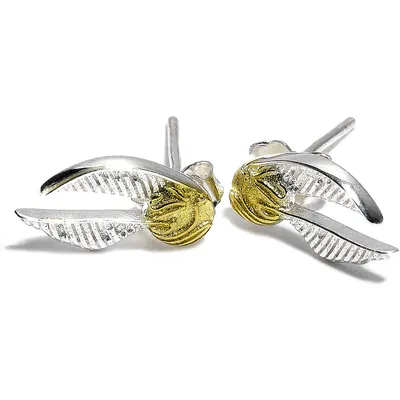 Image de Boucles d'oreilles Harry Potter Golden Schnatz (argent sterling)