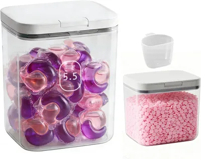 Obrázek produktu pro Sada úložných boxů, vzduchotěsných, objem 5,5 l + 1,2 l, stohovatelné, průhledné, vhodné do kuchyně