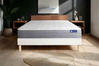 Productafbeelding van Actiflex droommatras 130x190 cm + bedframe met lattenbodem, stevigheid graad 3, pocketvering en traagschuim, hoogte: 22 cm