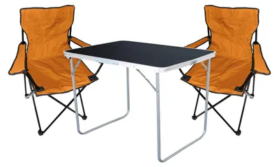 3-tlg Camping Set Gartenmöbel Campingtisch 2x Campingstuhl Klappstuhl