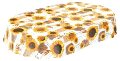 Zdjęcie produktu dla Omgoods - Obłusztny obrus z motywem słoneczników, 180 x 140 cm