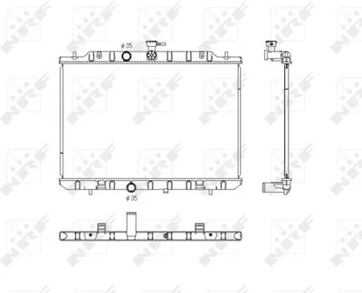Produktbild von NRF 53761 Kühler Wasserkühler Motorkühler für NISSAN X-TRAIL (T31)
