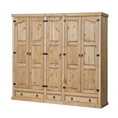Produktbild von Kleiderschrank Michelle mit 5 Türen und 3 Schubladen