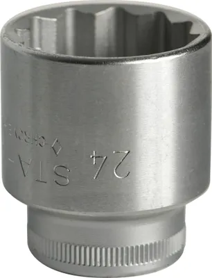 Imagen del producto de Adaptador para llave de vaso de 45 mm, 3/8 de pulgada, de 12 caras, para tuercas de 24 mm, longitud 35 mm, marca STAHLWILLE