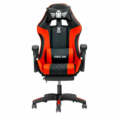 A gaming chair is shown against a white background.