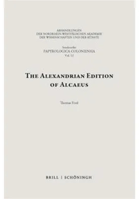 Obrázek produktu pro The Alexandrian Edition of Alcaeus