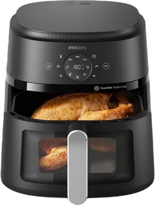 Obrázek produktu pro Philips 2000 series NA231/00 Fritéza Airfryer , objem 6,2 l (stříbrná), Horkovzdušná fritéza, 6,2 l, 1 kg, Rapid Air, 60 °C, 200 °C