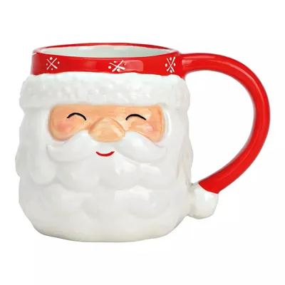 Produktbild von Nikolaus Becher aus Keramik Rot/Weiß  400ml 4er Set