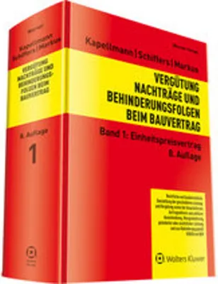 Immagine prodotto di Vergütung, Nachträge und Behinderungsfolgen beim Bauvertrag